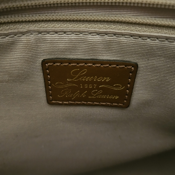 Ralph Lauren Woven Straw Beige Tote Bag Classic Preppy Hangbag - Picture 11 of 15